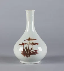 Botella con diseño floral, dinastía Yi