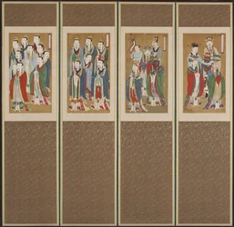 Escena procesional, dinastía Choson