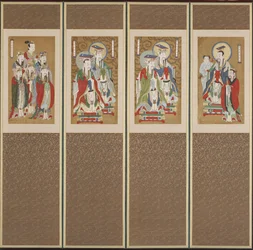 Escena procesional, dinastía Choson
