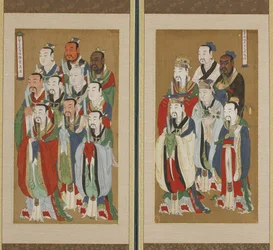 Escena procesional, dinastía Choson