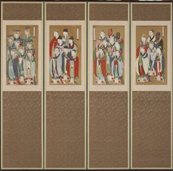 Escena procesional, dinastía Choson