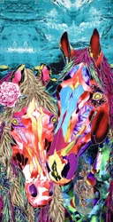 Caballos abstractos y coloridos