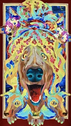 Perros de fantasía de colores