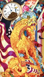 Collage patriótico con caballos