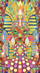 El gato faraón psicodélico