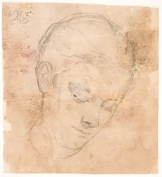 La hermana del artista Elizabeth. 3/4 perfil hacia la derecha