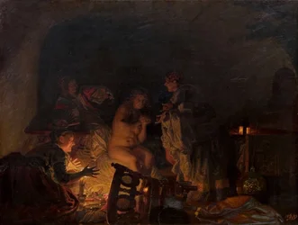 Leonora Christina despojada y registrada por los sirvientes de la reina Sofie Amalie