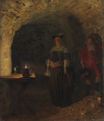 Leonora Christina, guiada por Frederik Ahlefeldt en la Torre Azul, 1893