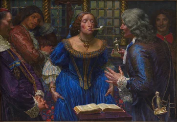 Reina Cristina de Suecia en el Palazzo Corsini, 1908
