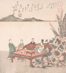 Nanamaro y sus seguidores mirando la luna en China