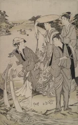 Tamagawa en la provincia de Musashi, de los Seis Ríos Joya