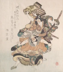 Dos actores, una escena de la obra Soga