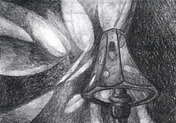 Boceto de una lámpara Art Nouveau