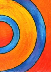 Círculos de colores llamativos