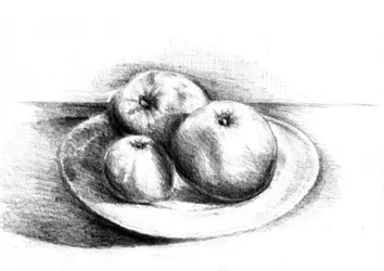 Naturaleza muerta clásica con manzanas