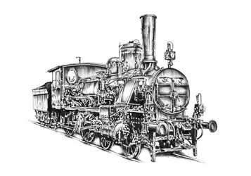 Locomotora de vapor clásica