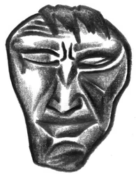 Máscara tribal oscura
