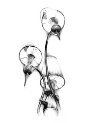 Boceto de una lámpara elegante