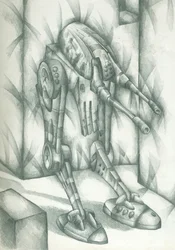 Andador mecánico futurista