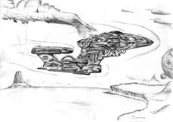 Vuelo planetario futurista