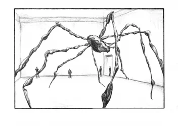Escultura de una araña gigante