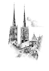Las grandiosas agujas de la catedral gótica