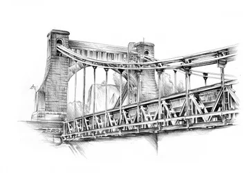 Boceto de un puente histórico