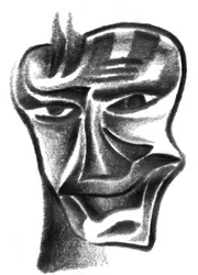 Rostro geométrico intenso