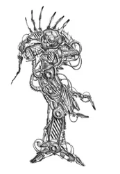 Robot de ciencia ficción de diseño complejo