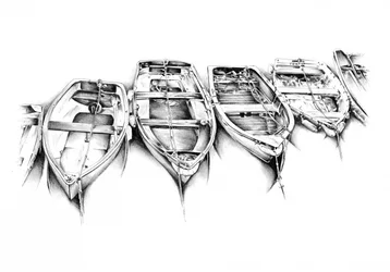 Barcos de madera amarrados