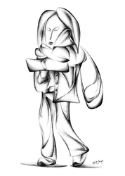 Mujer abstracta pensativa