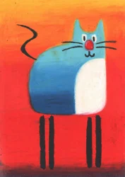 Gato azul juguetón