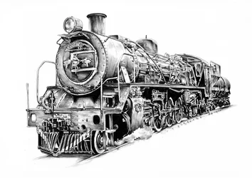 Potente locomotora de vapor