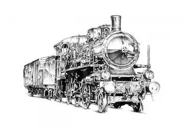 Potente locomotora de vapor