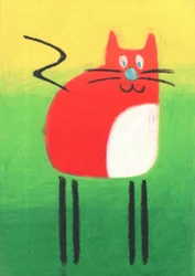 Gato de dibujos animados rojo