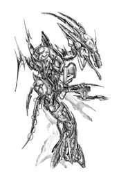 Dibujo de ciencia ficción de un cyborg, boceto n.º 118