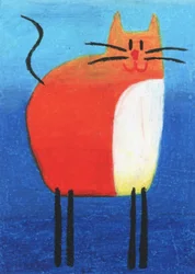 Gato naranja sonriente