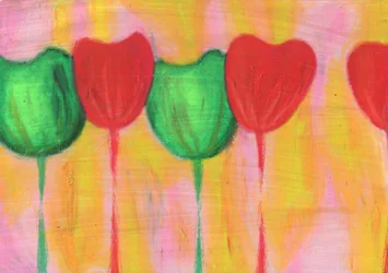 Tulipanes abstractos llenos de color