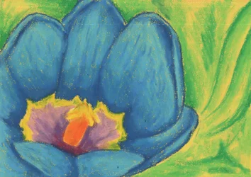 Flor azul brillante