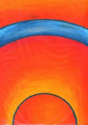 Arco azul horizonte vibrante