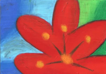 Flor de un rojo intenso