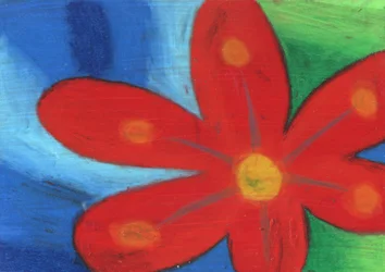 Flor de un rojo intenso