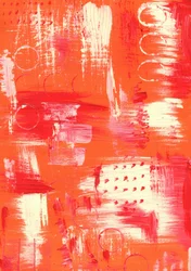 Abstracto en tonos rojo y naranja vivos