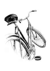 Boceto de una bicicleta antigua