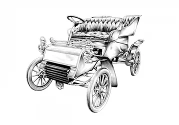Dibujo de un coche clásico