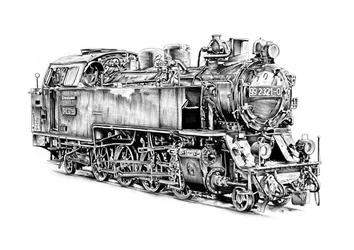 Locomotora de vapor de época
