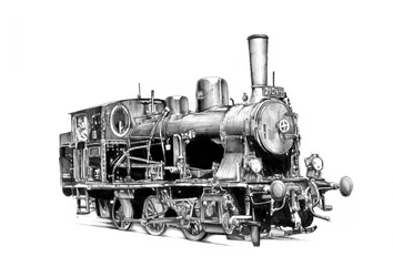 Locomotora de vapor de época