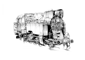 Locomotora de vapor de época