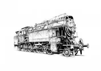 Locomotora de vapor de época