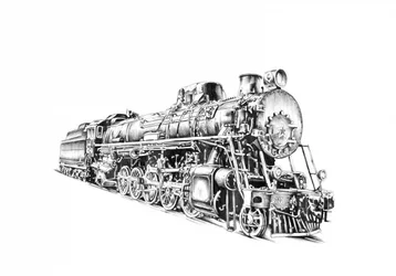 Locomotora de vapor de época